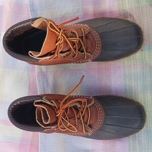 L.L. BEAN leather duck boots rain boots size 7